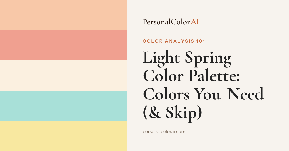 Light Spring Color Palette: Every Color You Need (And the Ones to Skip) — Korean color analysis palette