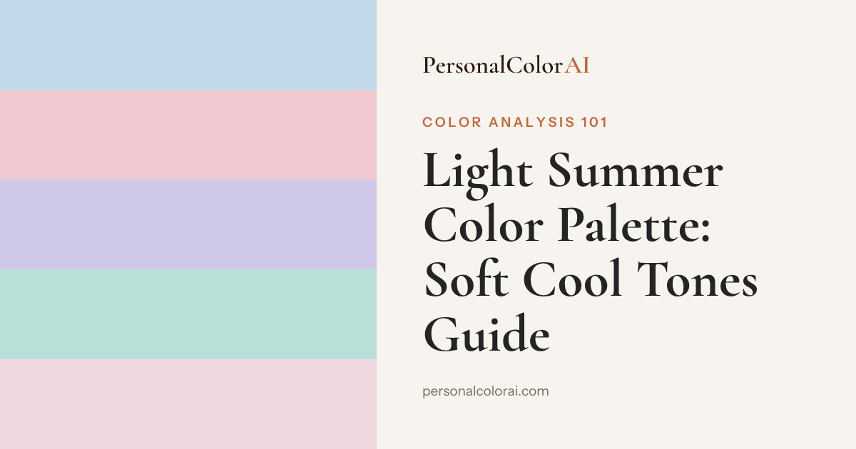 Light Summer Color Palette: Soft Cool Tones for Light Coloring — Korean color analysis palette