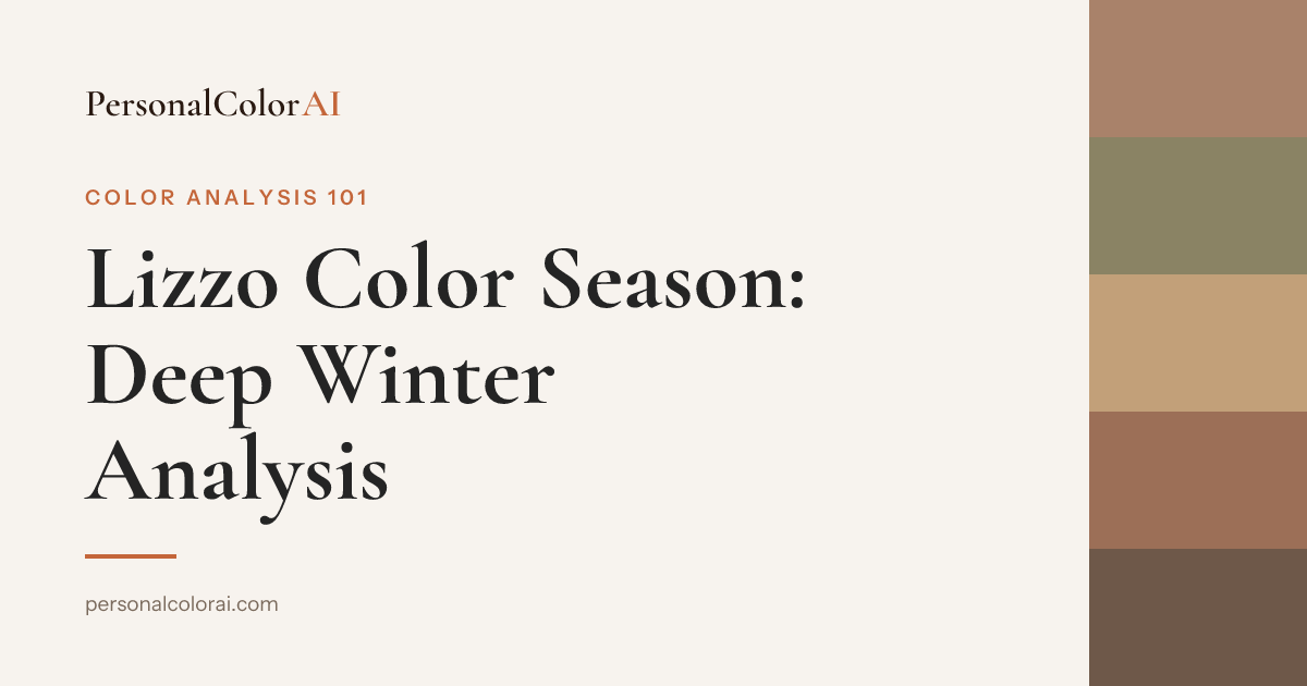 Lizzo Color Season: A Deep Winter Built for Bold Color — Korean color analysis palette