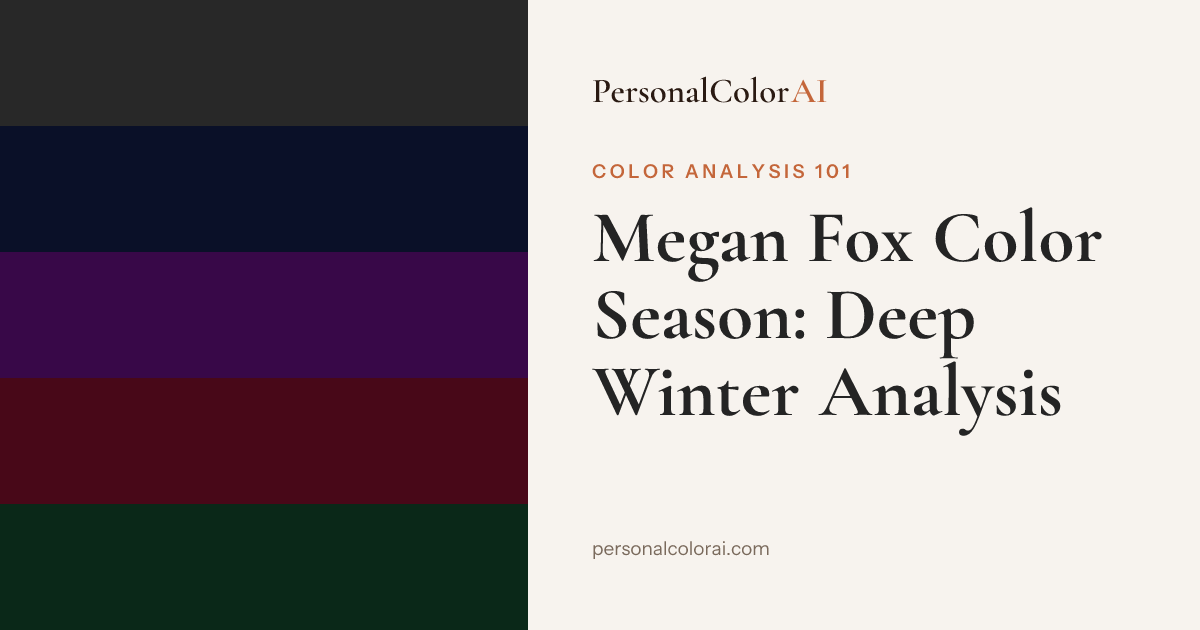 Megan Fox Color Season: The Deep Winter Everyone Guesses Right — Korean color analysis palette