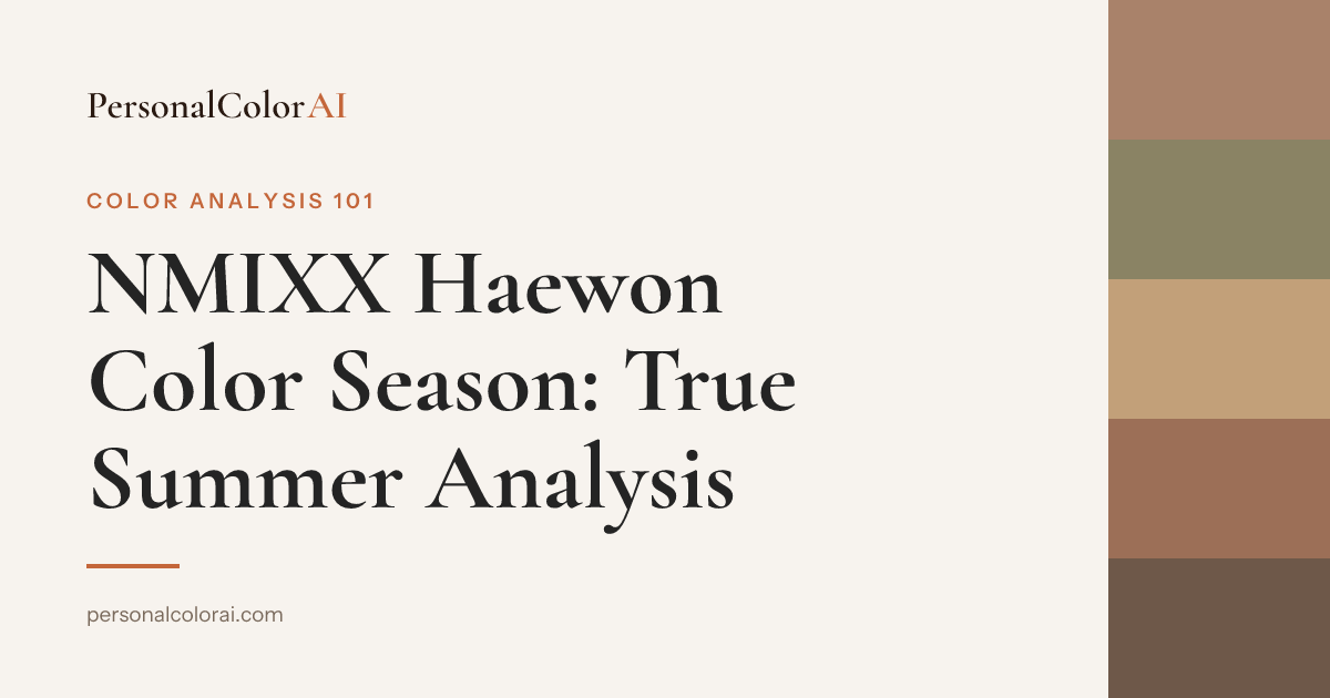 NMIXX Haewon Color Season: True Summer Softness Anchoring K-Pop's Powerhouse Vocalist — Korean color analysis palette