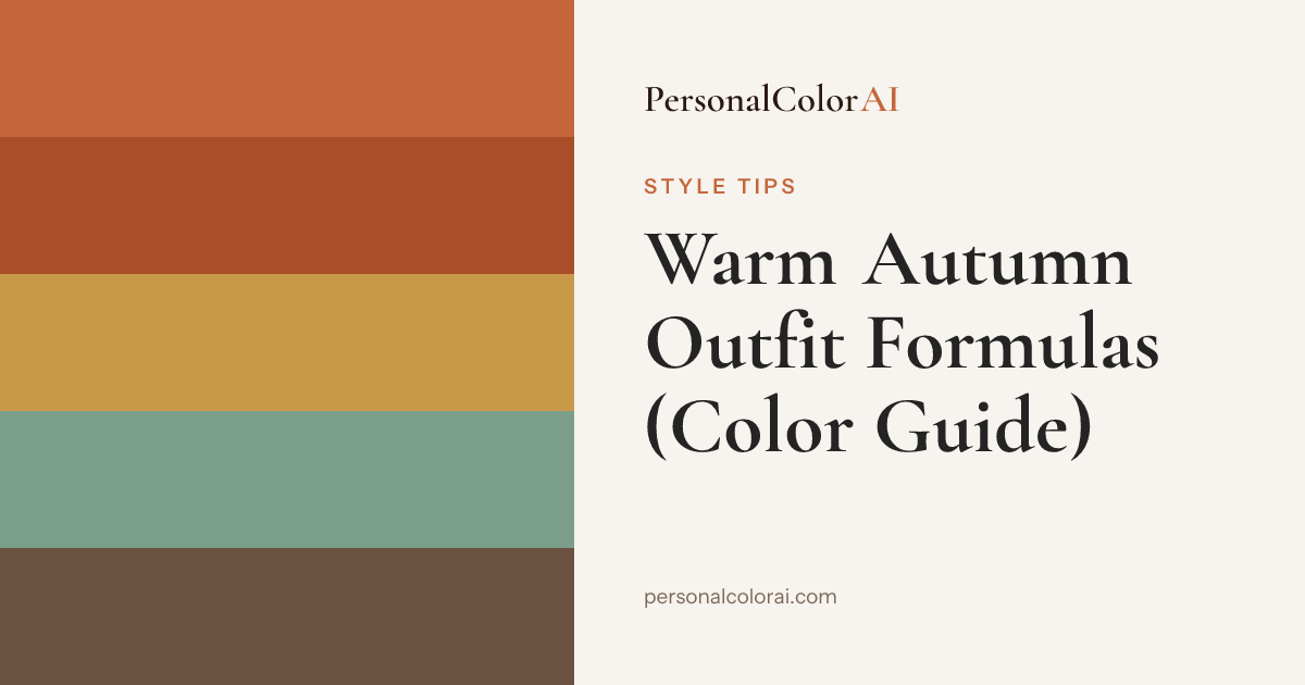 What to Wear for Warm Autumn: Rich, Earthy Outfit Formulas That Glow — Korean color analysis palette