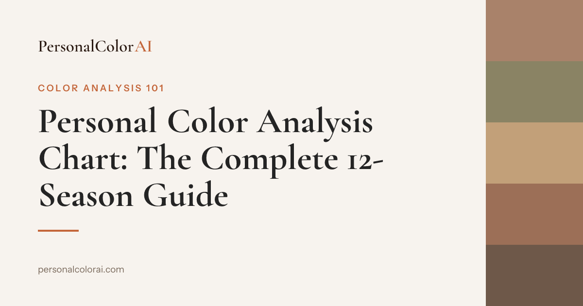 Personal Color Analysis Chart: How the 12-Season System Actually Works — Korean color analysis palette
