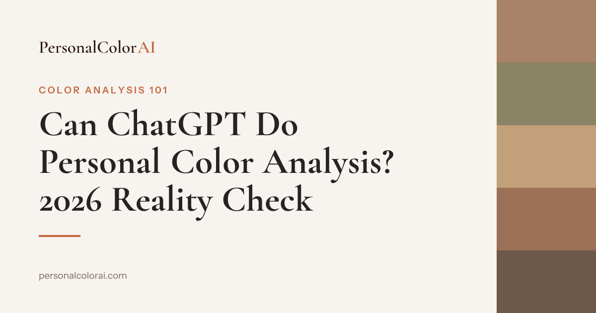 Can ChatGPT Do Personal Color Analysis? 2026 Reality Check — Korean color analysis palette