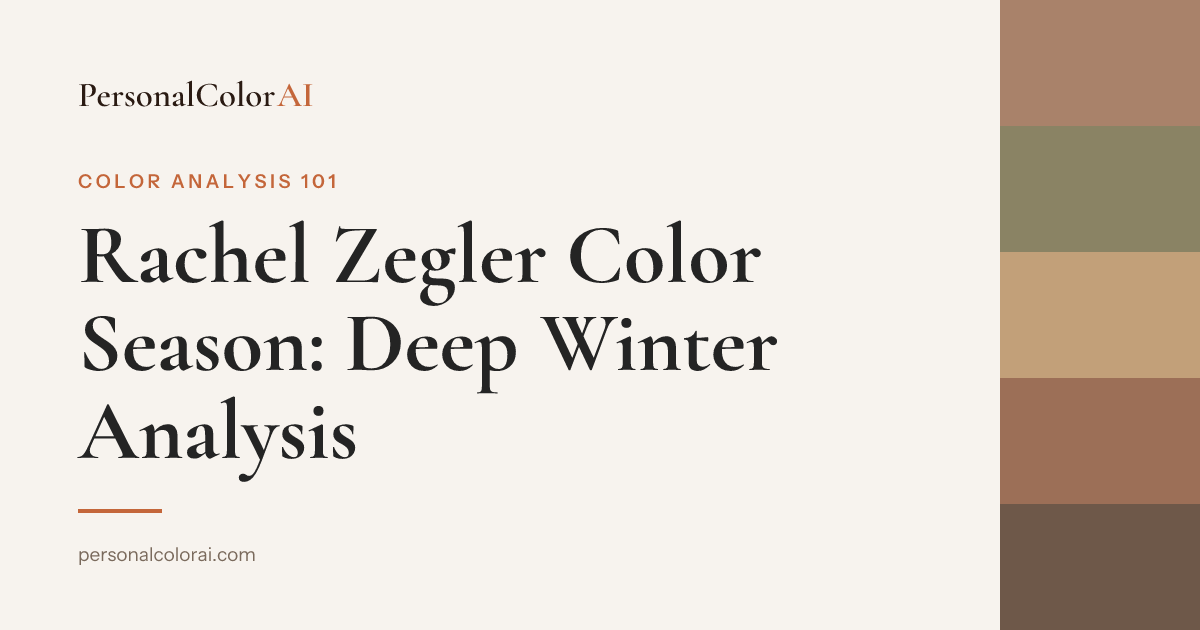 Rachel Zegler Color Season: Deep Winter Runs in Her Palette — Korean color analysis palette