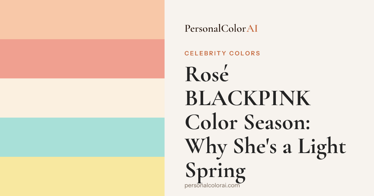 Rosé BLACKPINK Color Season: Light Spring Breakdown — Korean color analysis palette