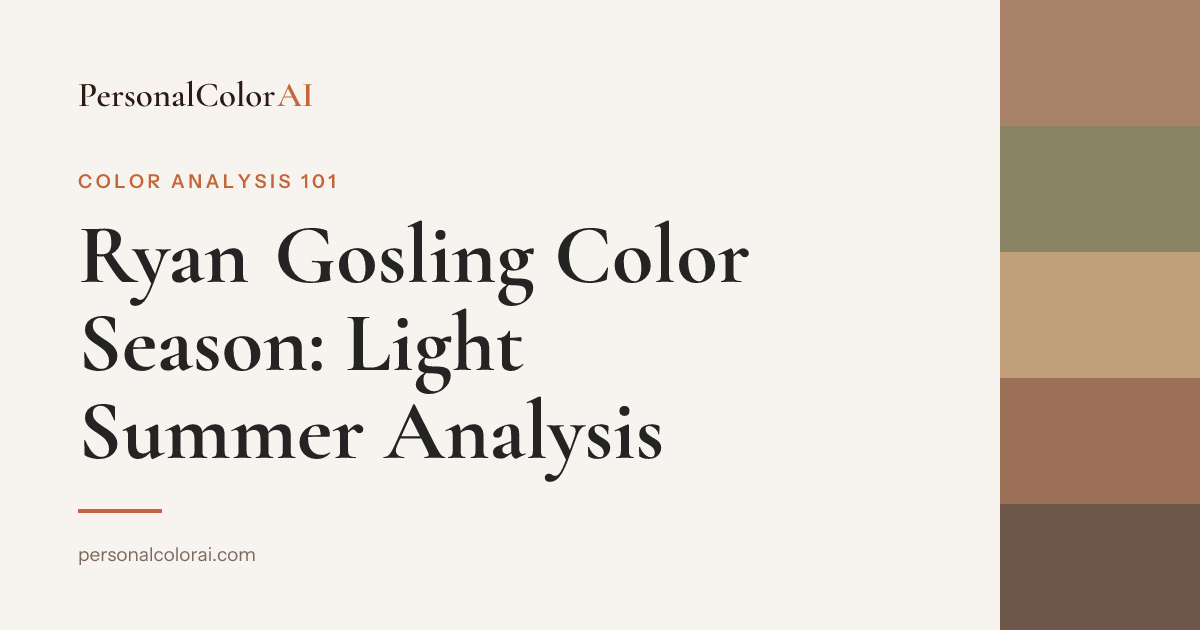 Ryan Gosling Color Season: The Light Summer Behind Ken's Wardrobe — Korean color analysis palette
