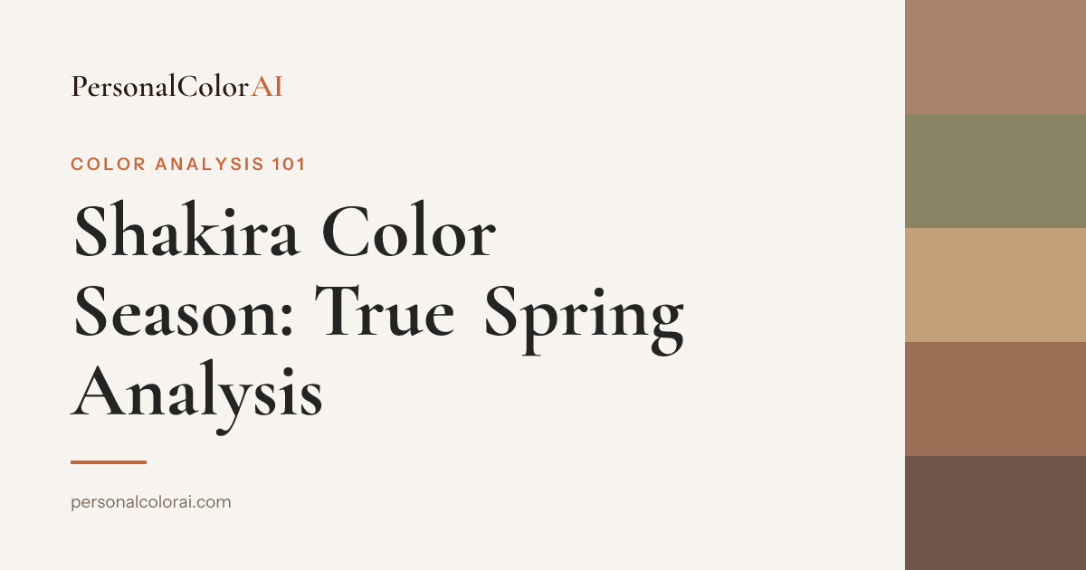 Shakira Color Season: True Spring and the Golden Palette That Matches Her — Korean color analysis palette