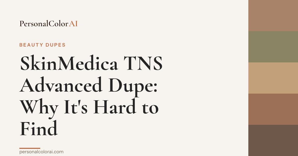 SkinMedica TNS Advanced Dupe: Why Almost Nothing Actually Copies This One — Korean color analysis palette