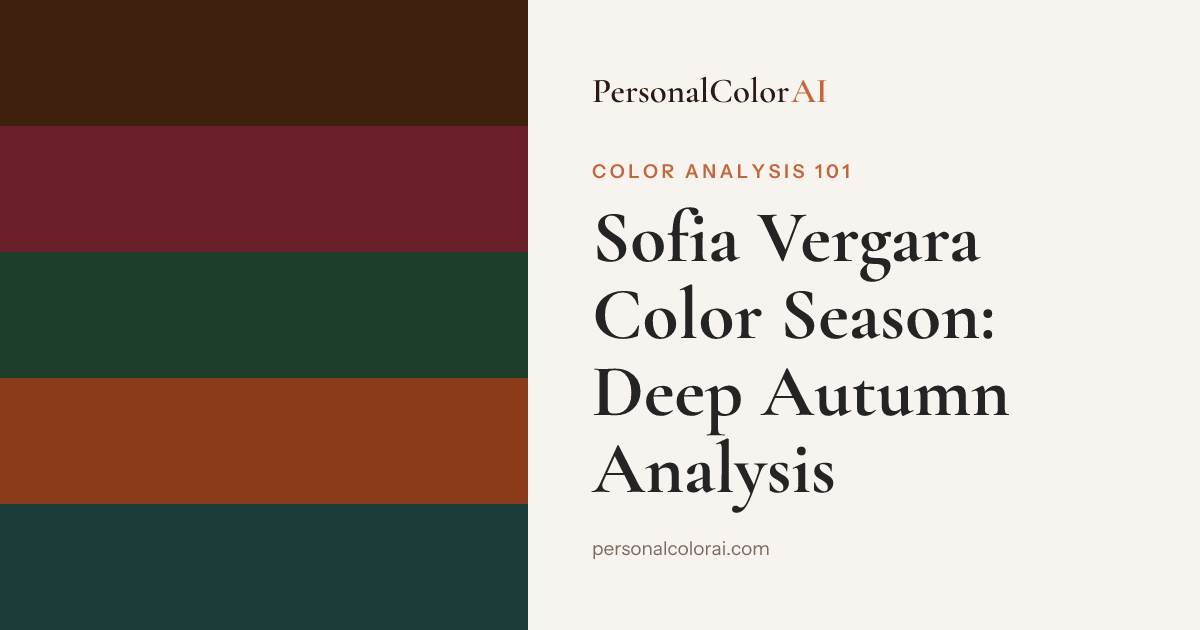 Sofia Vergara Color Season: Deep Autumn and the Art of Warm, Rich Color — Korean color analysis palette