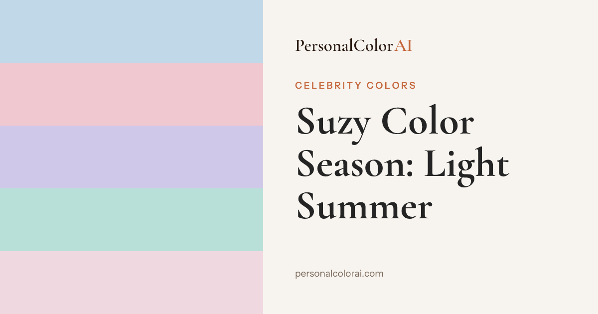 What Color Season Is Suzy? — Korean color analysis palette