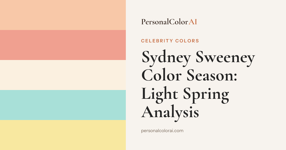 Sydney Sweeney's Color Season Is Light Spring — Here's the Proof — Korean color analysis palette