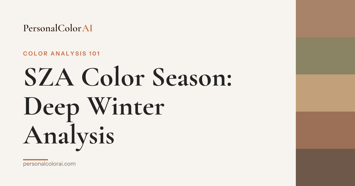 SZA Color Season: A Deep Winter With Range — Korean color analysis palette