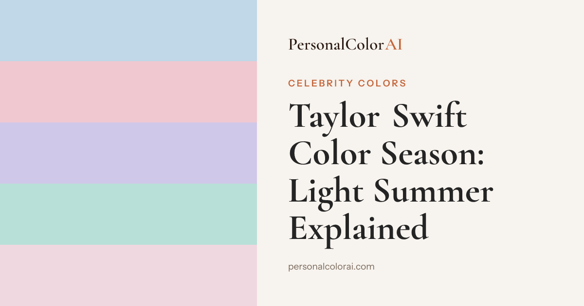 Taylor Swift's Color Season Is Light Summer — and Her Wardrobe Proves It — Korean color analysis palette