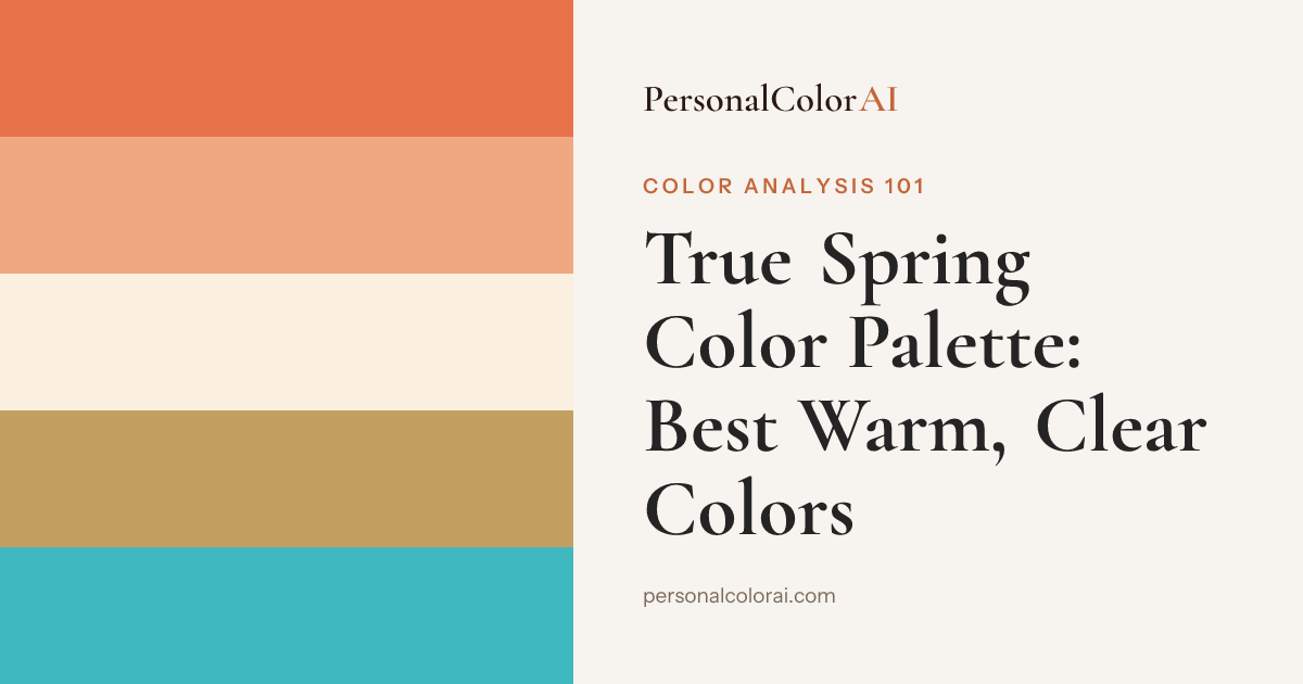 True Spring Color Palette: Your Complete Guide to the Best Warm, Clear Colors — Korean color analysis palette