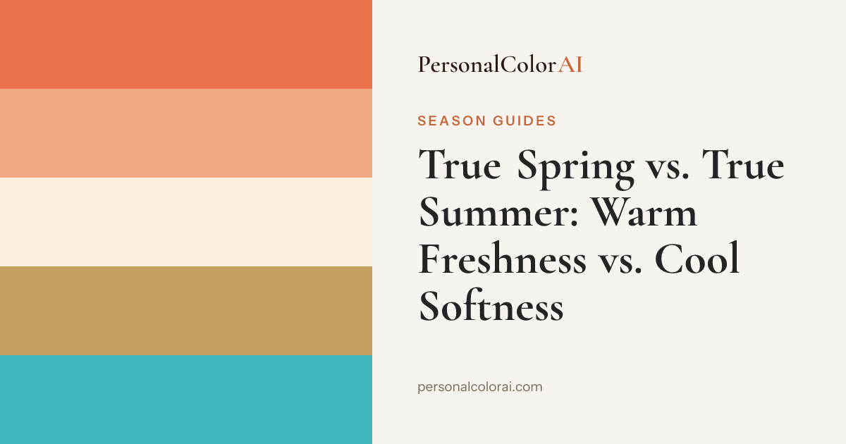 True Spring vs. True Summer: Warm Freshness vs. Cool Softness — Korean color analysis palette