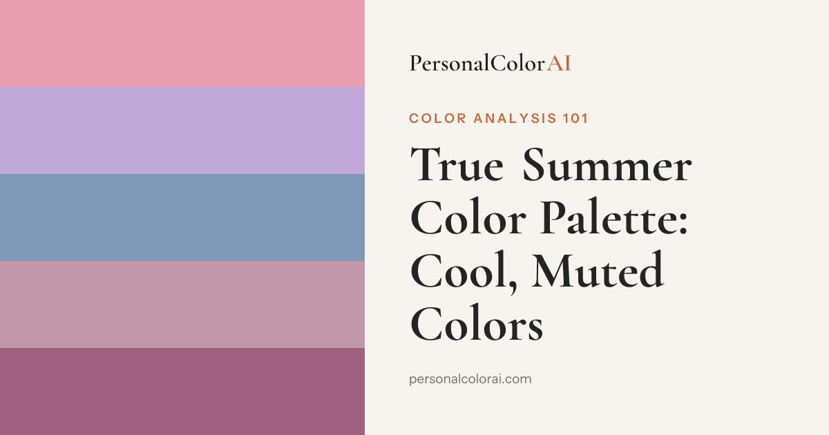 True Summer Color Palette: Cool, Muted Colors That Actually Work — Korean color analysis palette