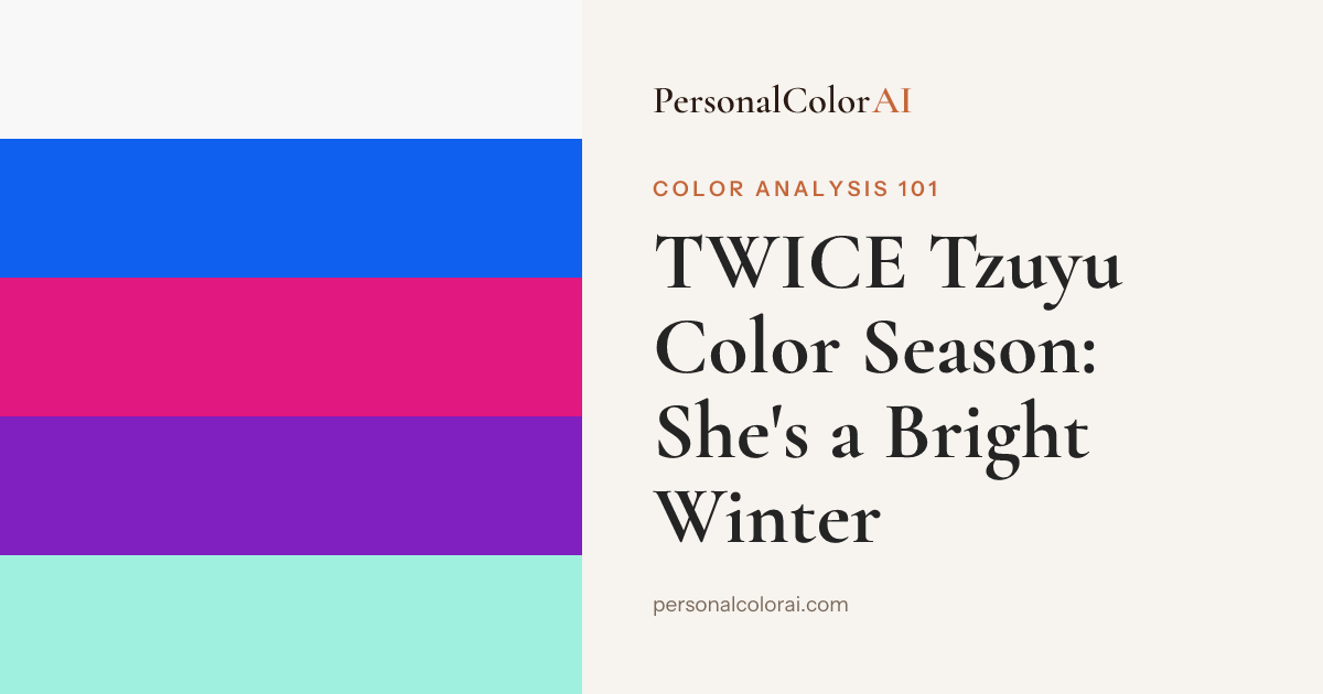 TWICE Tzuyu Color Season: The Visual Center Is a Bright Winter — Korean color analysis palette