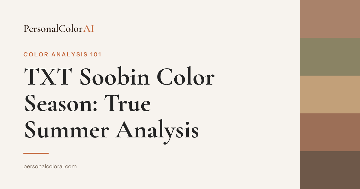 TXT Soobin Color Season: The True Summer Softness Behind K-Pop's Gentle Giant — Korean color analysis palette