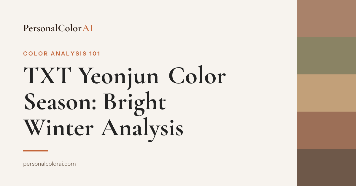 TXT Yeonjun Color Season: Bright Winter Energy Meets K-Pop's Most Experimental Dresser — Korean color analysis palette