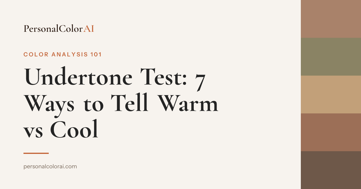 The Undertone Test: 7 Ways to Tell If You're Warm, Cool, or Neutral — Korean color analysis palette
