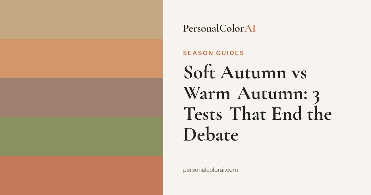 Warm Autumn vs Soft Autumn: 3 Tests That End the Debate — Korean color analysis palette